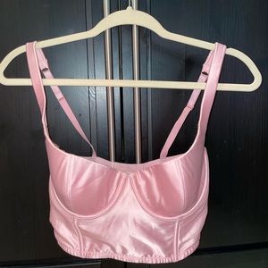 Pink Satin Victoria’s Secret Corset Top